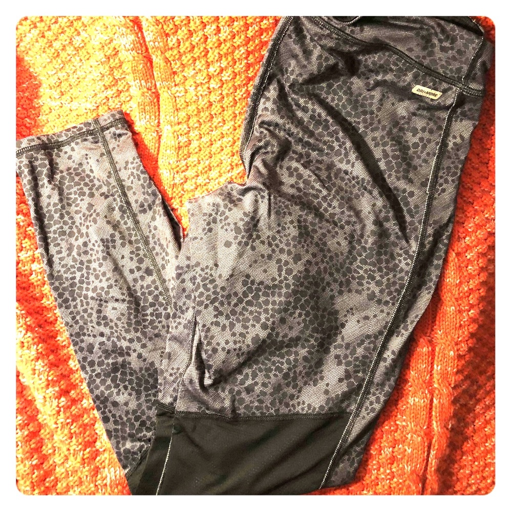 Grey with Black dots workout leggings
